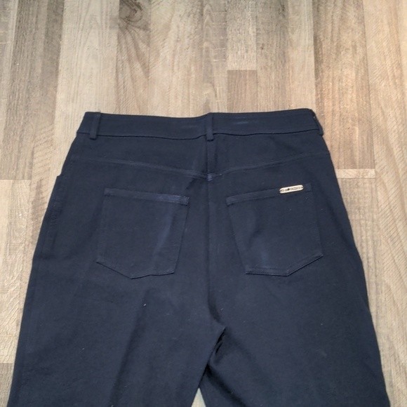 St. John Navy Blue Straight Leg Chino Trouser Pants Size 6 - Picture 10 of 14